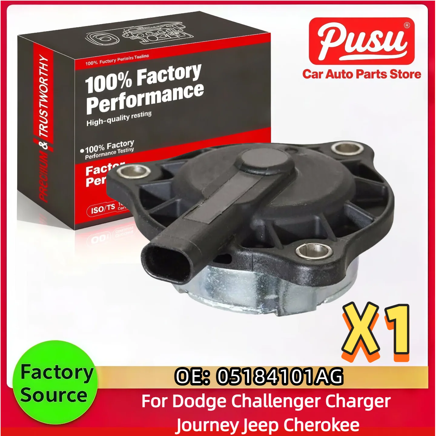 クライスラー200、ダッジチャレンジャー、ジープチェロキー、ラムカム、フェイザー用ソレノイド-05184101ag