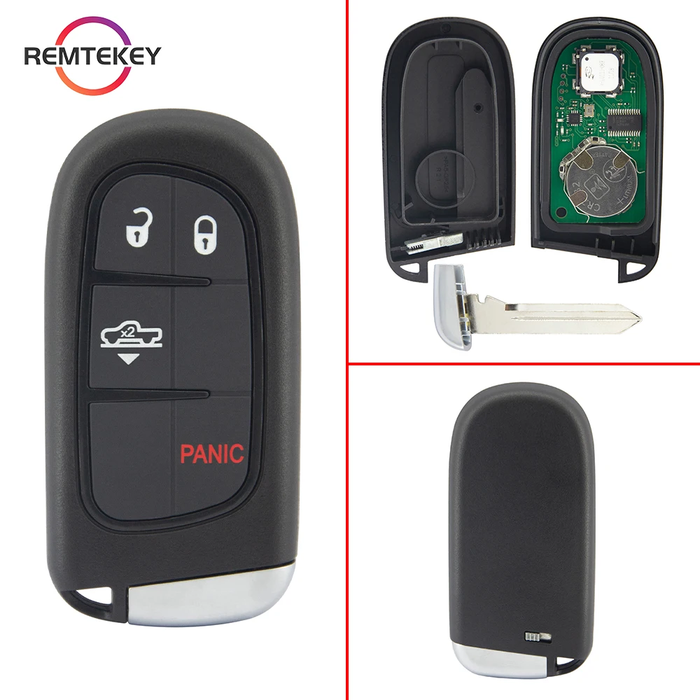 REMTEKEY Smart Car Key Fob GQ4-54T 434Mhz 4A/46 Chip Keyless Go 2/3/4/5 Button for Jeep Cherokee Dodge Ram Remote Control