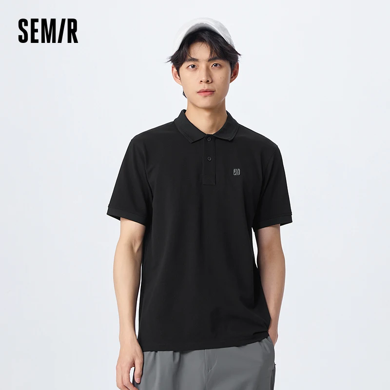 Semir Polo Shirt Men 2023 Summer New Cool Antibacterial Comfortable Fashion Daily Commuter Short Sleeve Tops