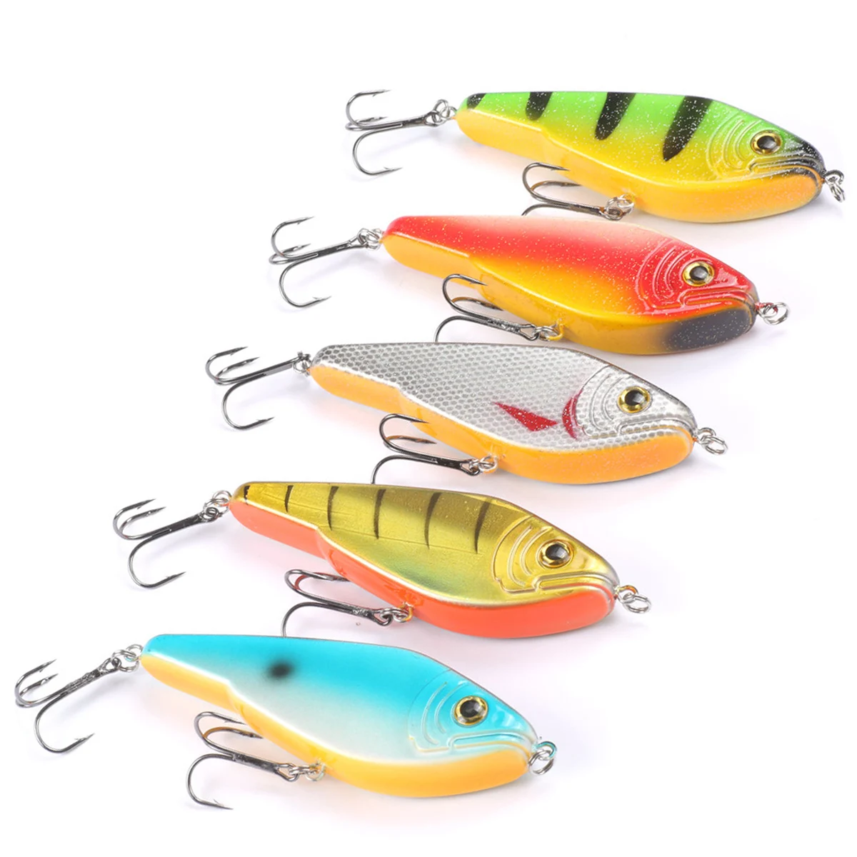 5 pcs MIZUGIWA Pike Lundberg Stalker Jerkbait Musky Muskie Pike Bass Lure 3D Eyes Jerk Bait 120mm 50g Pesca Leurre Peche Fishing