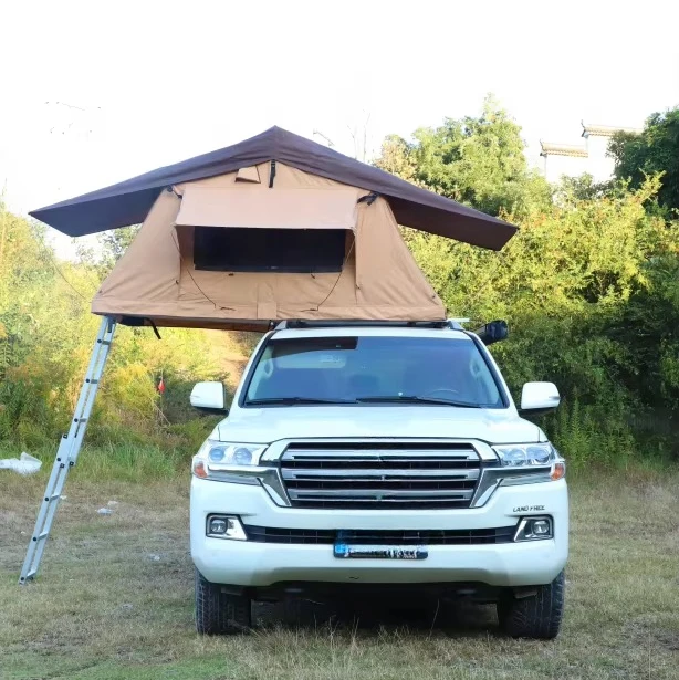 2025 Pick up 3-4 people waterproof car camping roof tent softshell roof tent