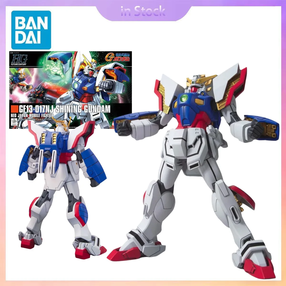 

Original Bandai Genuine In Stock HGUC GF13-017NJ Shining Gundam Anime Collection Action Figure Model Kits Gift for Boy girl