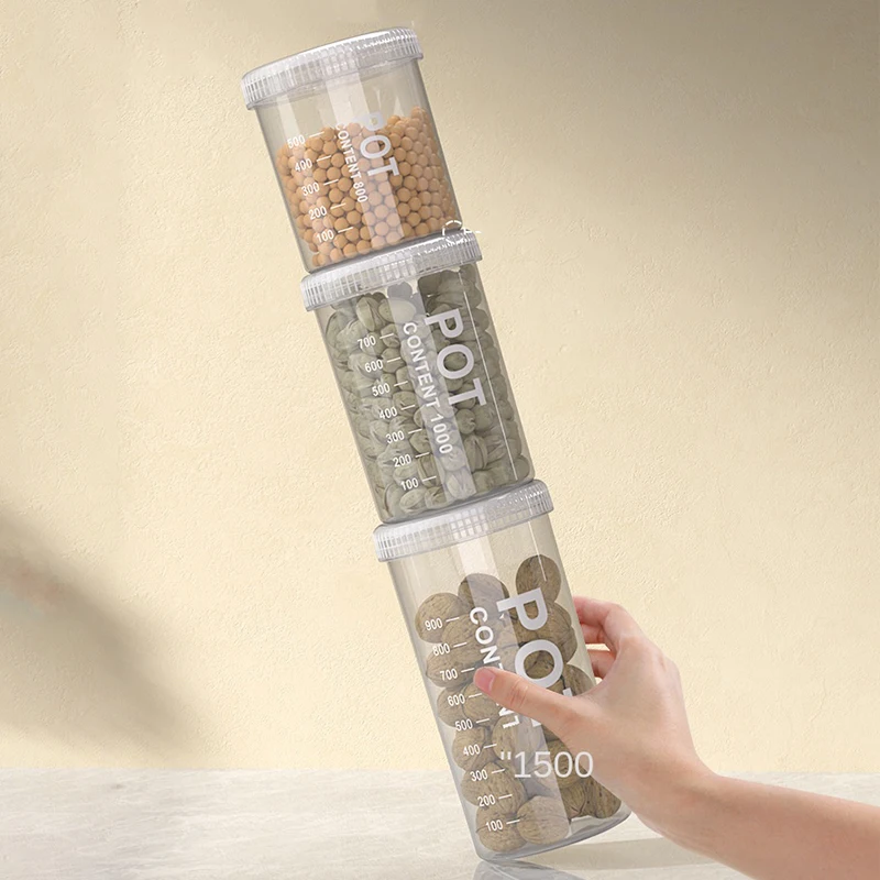 2/4PCS Food Grade Grain Storage Tanks Sealed Cans Moisture-proof Kitchen Jar Organizer Portable Snack Insect Proof Household Box image 5