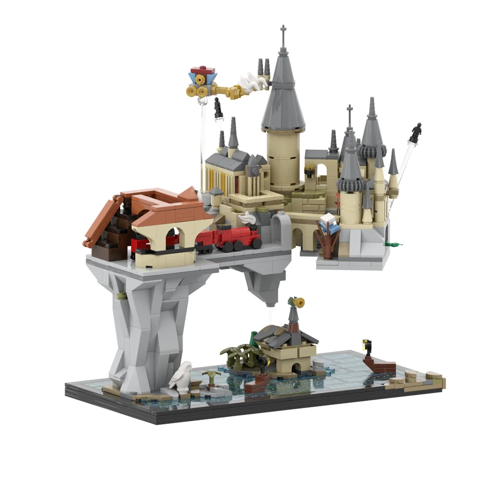 Gobricks MOC Magic Castle Building Blocks Model Medieval Magic Castle Creative Architecture DIY Bricks Assembly Toys Kids Gifts