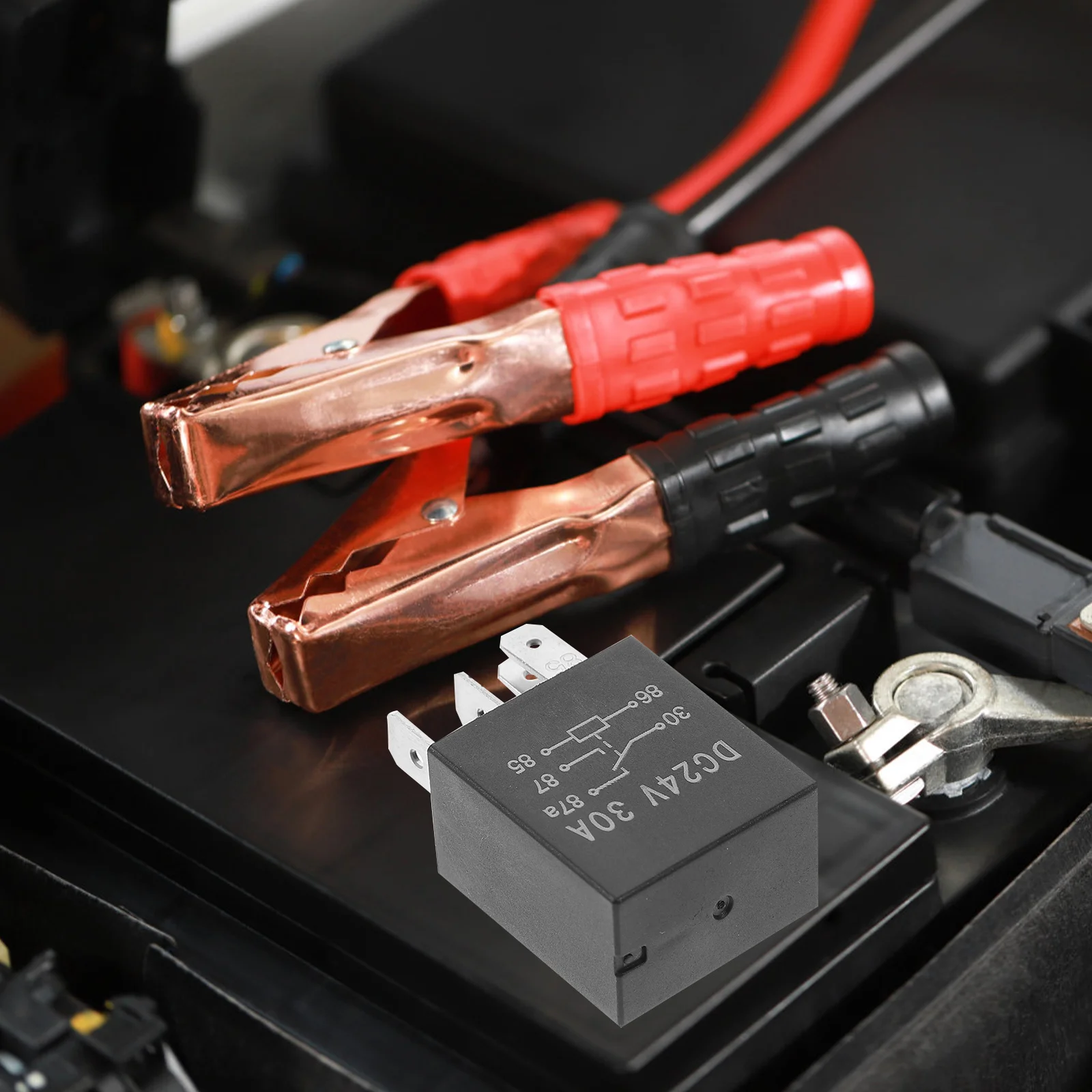 

30A 5-Pin 12V Automotive Relay for Car Starter Boat Truck High Conductivity Silver Alloy Contacts Copper Coil Reliable