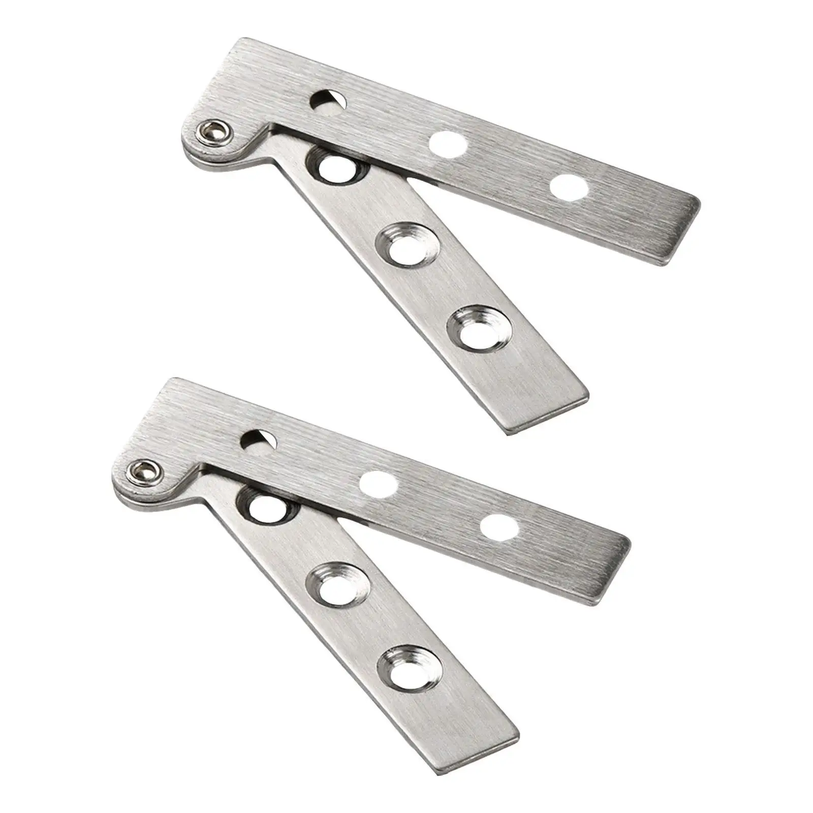 2x Stainless Steel Multifunction Noiseless Concealed Door Hinges for Kitchen Bathroom Household Living Room Bedroom