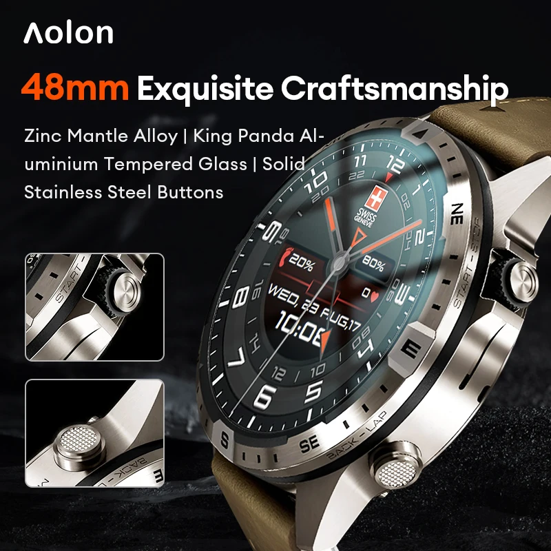 Aolon GT5pro Smart Watch 1.6inch TFT Full Touch Screen HD Bluetooth Call Sport Fitness Tracker Waterproof Smartwatch