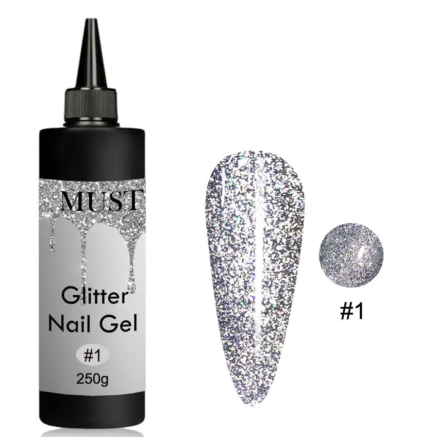 

250g Disco Gel Night Reflective Diamond Glitter Gel Nail Polish Sparkling Auroras Laser Nail Gel Shiny Sequins UV Gel Varnish