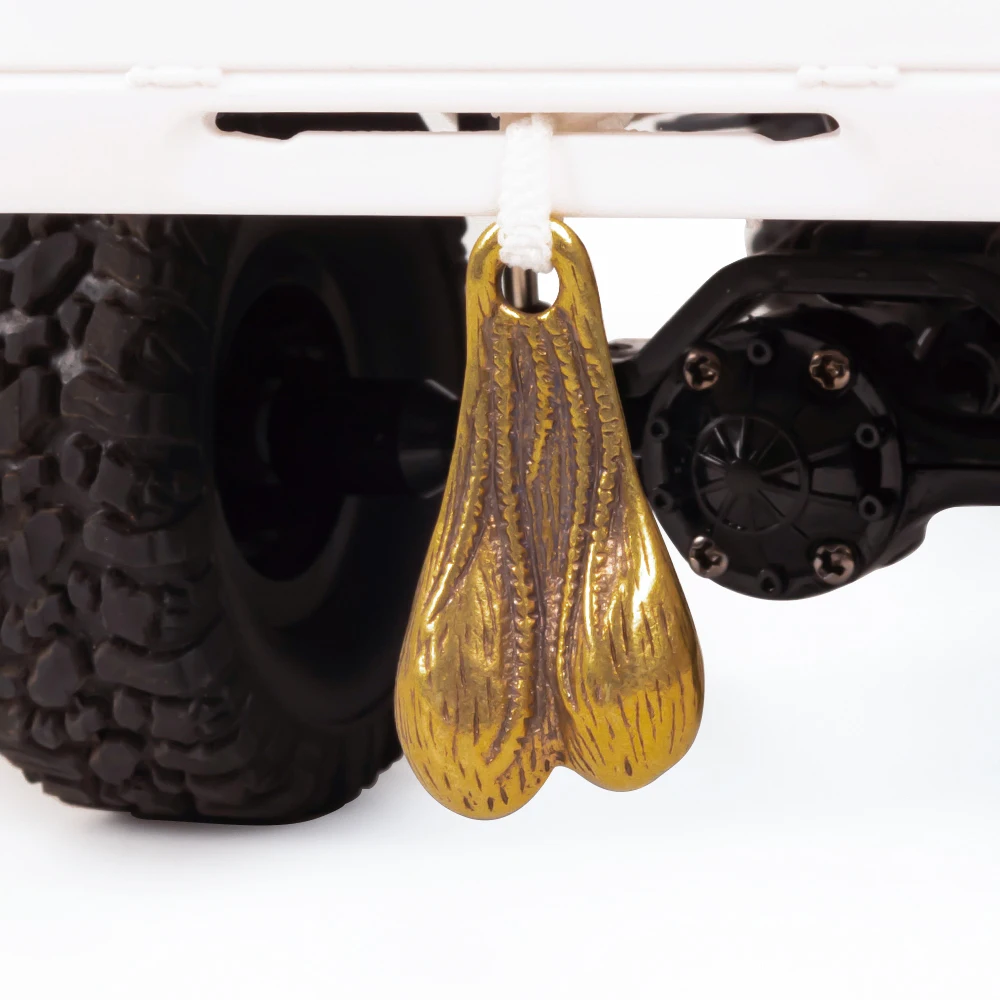 44mm * 23mm ottone Dangler Balls Truck dadi scala accessorio per 1/8 1/10 1/12 RC Car SCX10 TRX4 D90 MN Tamiya Capra giocattolo di simulazione