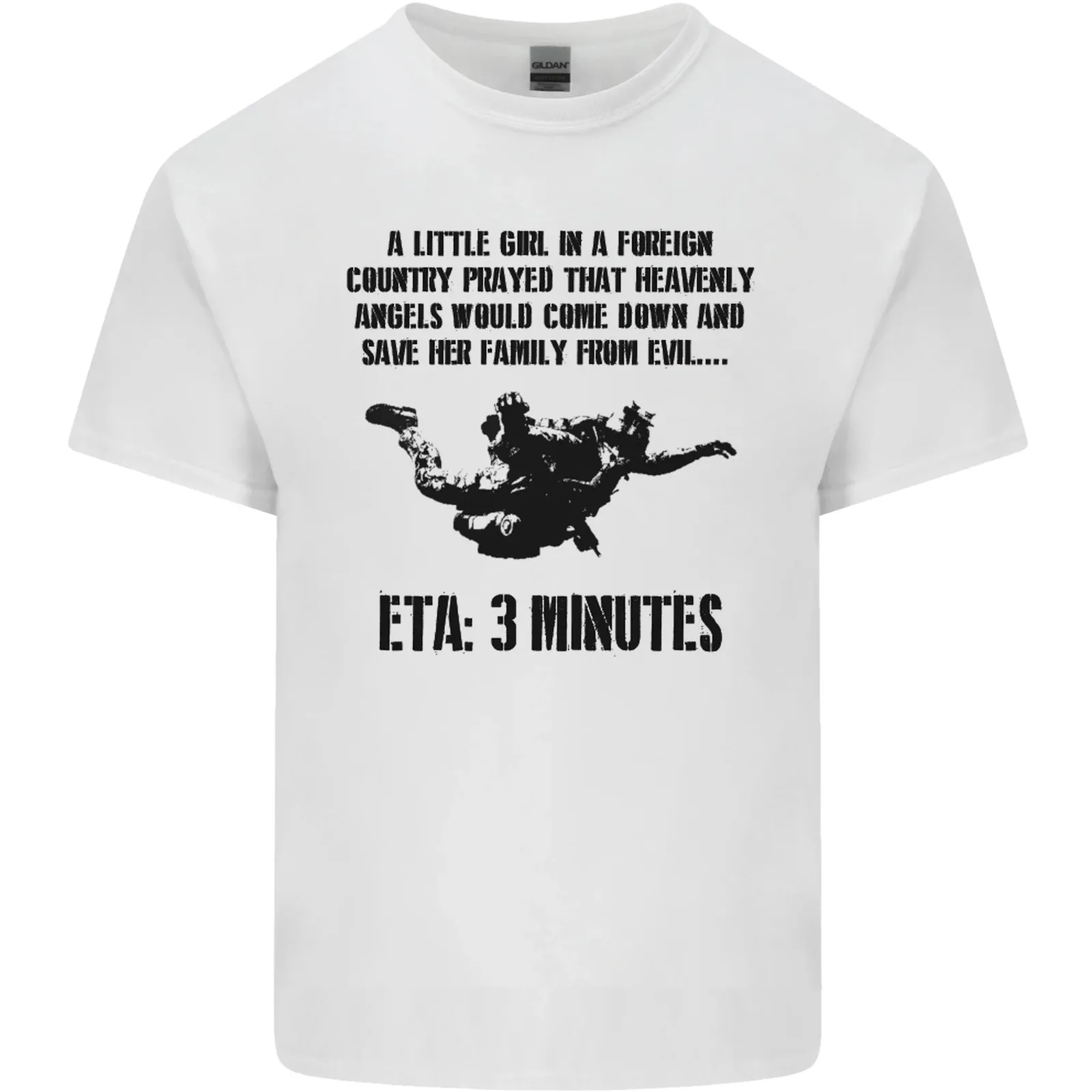 ETA 3 Mins Parachute Regiment Para 1 2 3 4 Mens Cotton T-Shirt Tee Top