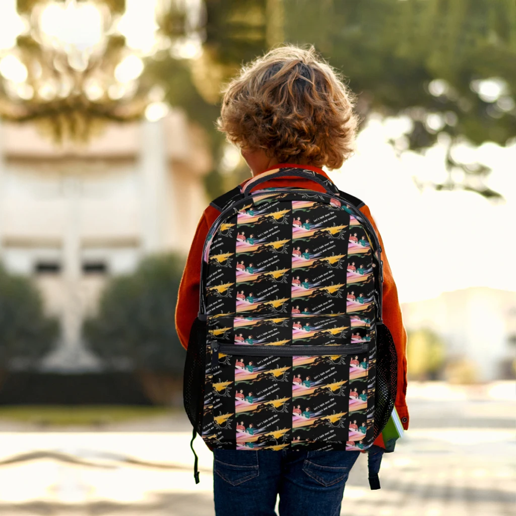 Percakapan modis baru .... tas sekolah motif pola ransel bermotif 17 inci