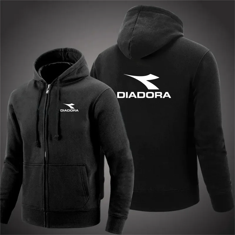 Diadora 2024 Trendy Fashion Casual Sportswear confortevole stampato allentato Top Pullover felpa con cappuccio da uomo Street Wear