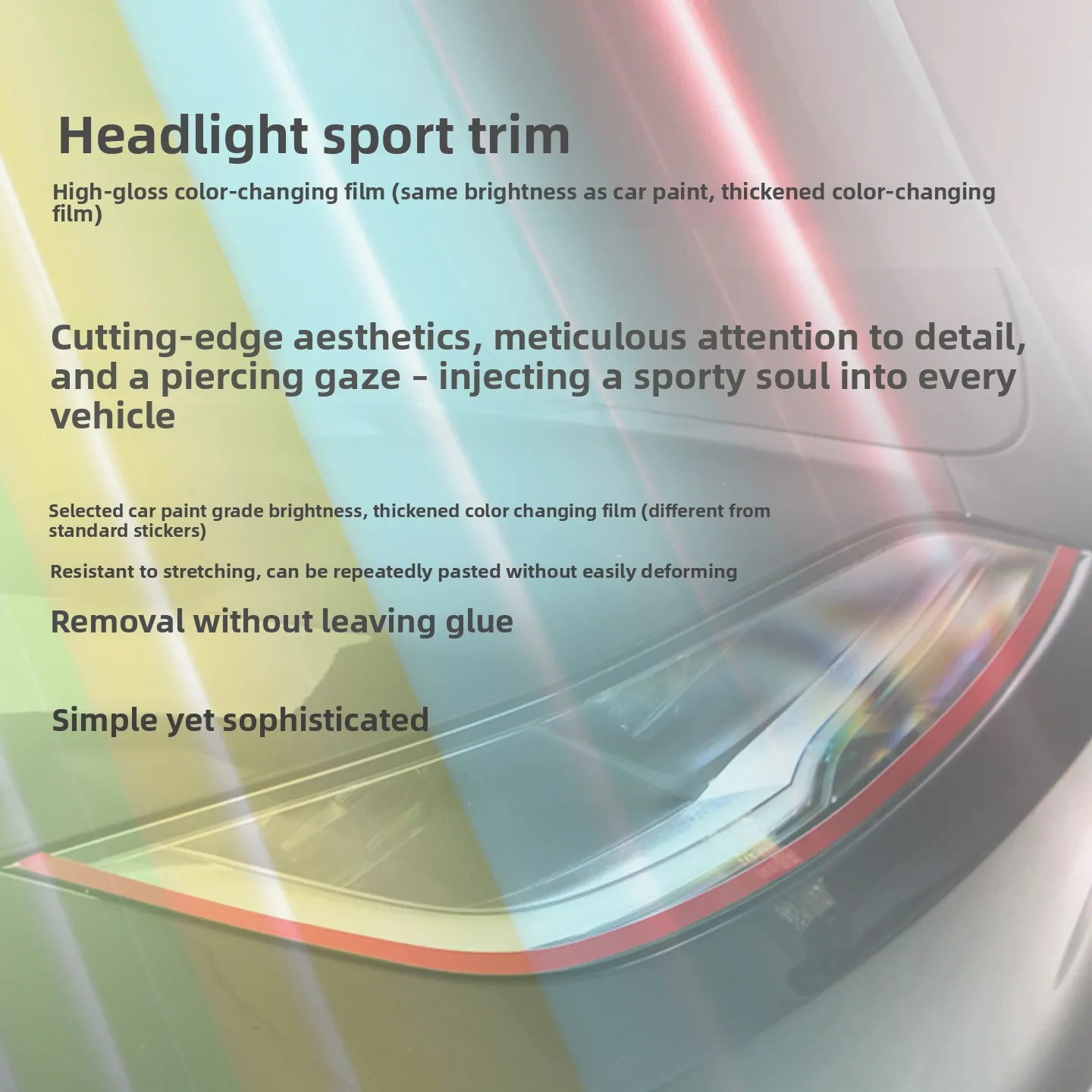 مناسبة لملصق طبقة الحماية لتغيير لون المصباح الأمامي Tesla 2024 موديل 3 هايلاند #2