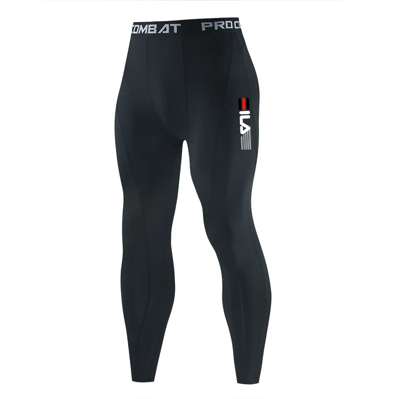 Men Gym Sportswear Muscle Bodybuilding Compression Pants Running Sports Long Pants Jogging Fitness Male Elastic Tights Trousers image 6