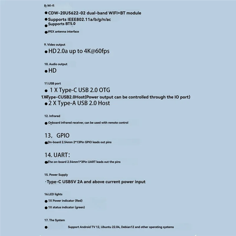 لوحة تطوير A25P H618 Allwinner H616 Mini PC 1G LPDDR4 لأجهزة Linux/Android تدعم Android TV 12/Ubuntu/Debian Systems #5