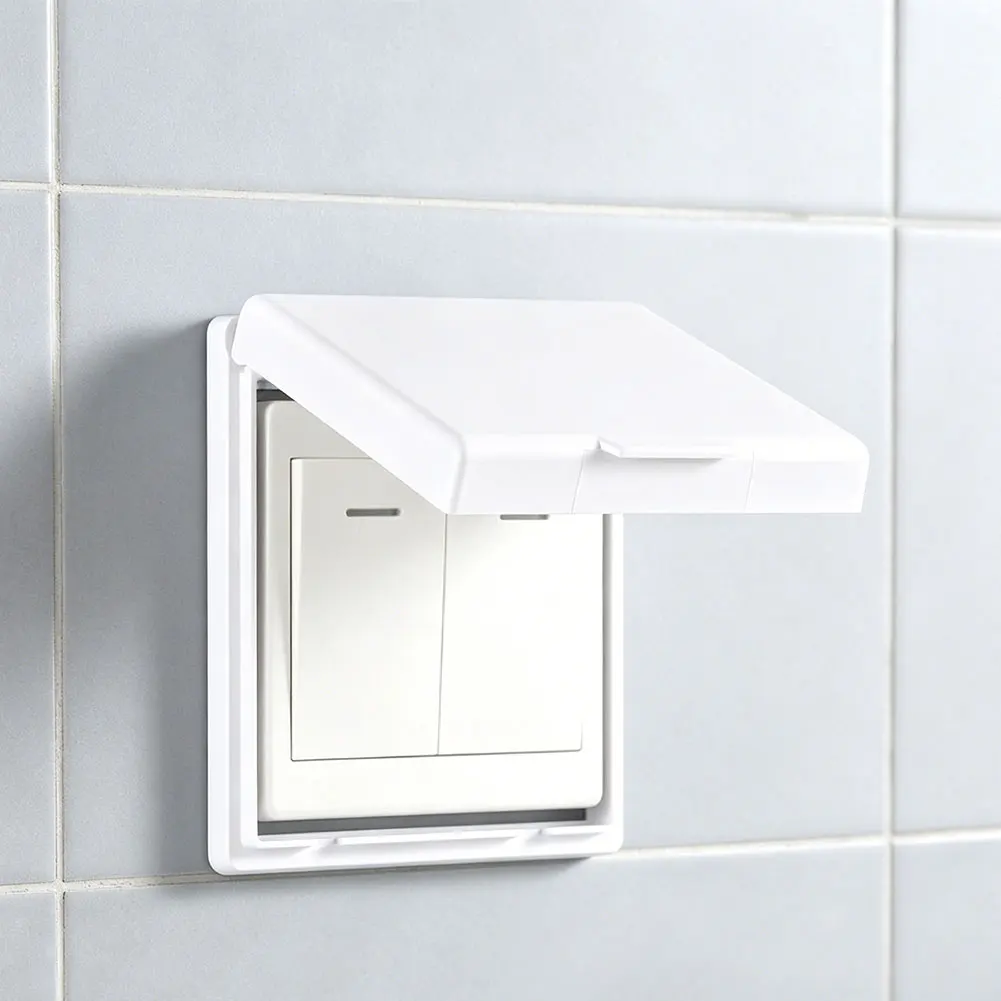 Rain Resistant Plastic Electrical Enclosure for Wall Mounted Switches and Sockets Waterproof Box for Outdoor Indoor Applications