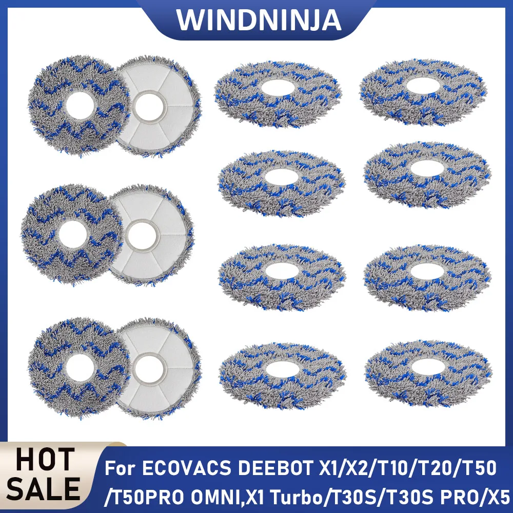 For ECOVACS Deebot Mop Cloths Fit For ECOVACS DEEBOT X1/X2/T