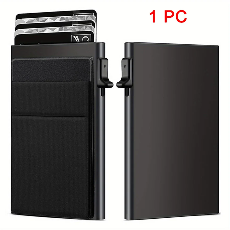 Anti Rfid Credit Card Holder Men Minimalist Wallets Thin Slim Mini Luxury Metal Bank ID Cardholer Case Wallet for Men Carteras