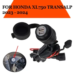 Motorcycle Dual USB DC Outlet For Honda XL750 Transalp XL 750 XL Transalp750 750XL 2023 2024 Converter Kit USB Adapter Charger
