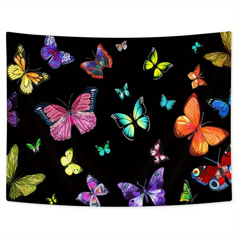 Butterfly Paradise Tapestry: Vibrant, Colorful, and Enchantingly Unique Wall Art for a Magical Decor Statement