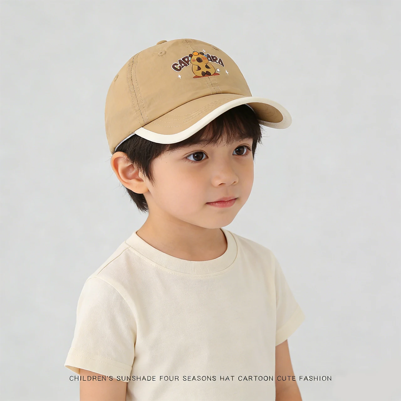 

Quick-Dry Baseball Cap for Kids Summer Sun Hat 3-8Years Children Duck Tongue Cap Cute Cartoon Baby Peaked Hats Sports Visors