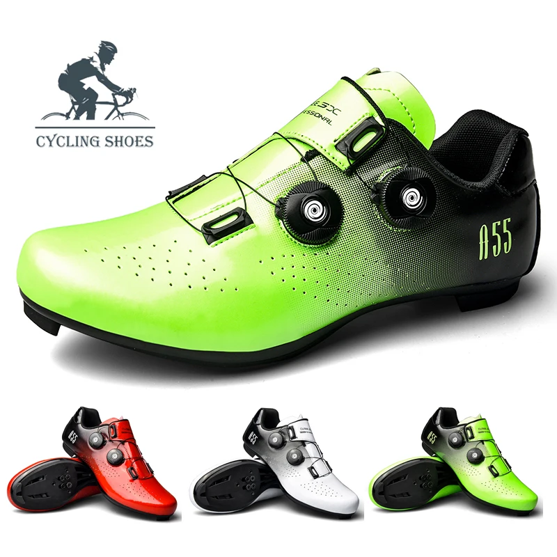 2023 Bicycle sneakers Racing men's road clear sneakers Bicycle flat running shoes road gradient bicycle shoes