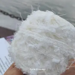 Snow White Wool Yarn for Crochet Thread Fancy Puffy Yarn chunky Knitting Yarn 100g  Crocheting yarn Blended yarnie