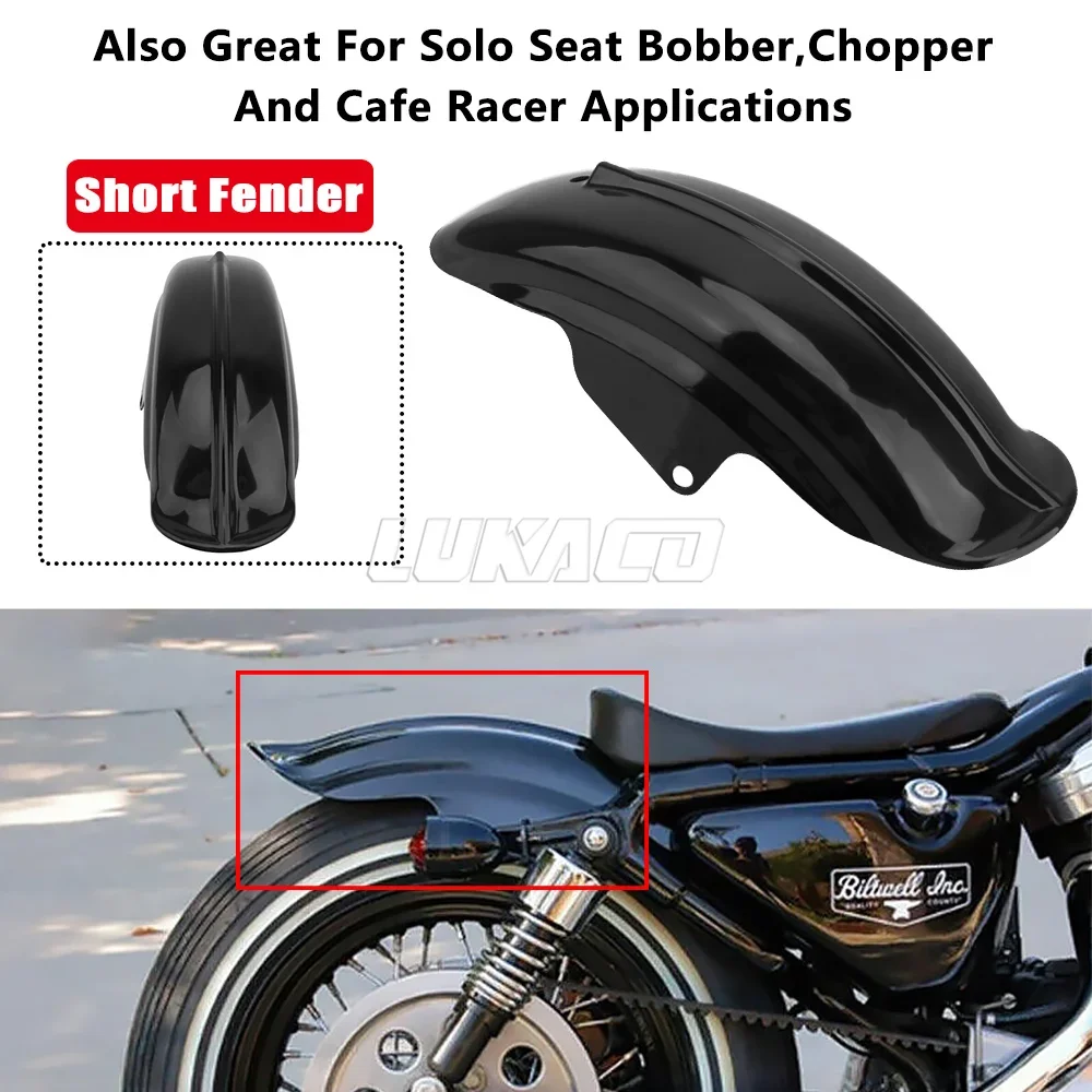 Rear Fender Motorcycle Universal Mudguard ABS Short Mud Guard For Bobber Chopper Cafe Racer Motocross Accessories Parts Frames