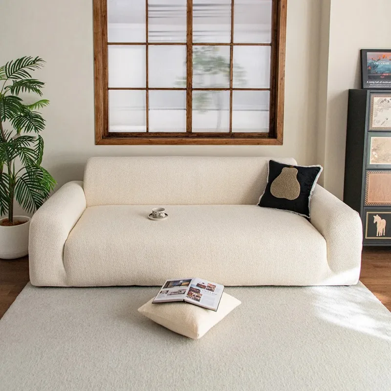 Stretch Polar Fleece Sofa Cover Soft Cozy Elastic Slipcover Couch Protector Universal Fit for Living Room 1/2/3/4/5Seat Washable