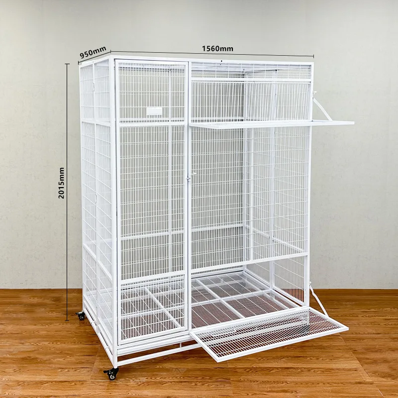 

Large Outdoor Flying Bird Cage Folding Pigeon Villa Home with Solid Pattern Metal Breeding Matching Cage