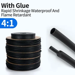 100 Meters/ 10M 4:1 Heat Shrink Tube with Glue Polyolefin Shrinking Assorted Heat Shrink Tube Wire Cable Sleeving Tubing