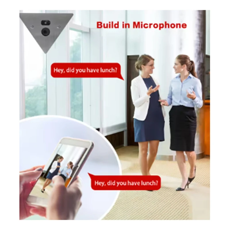 H.265 8MP POE Infrared IR Night Vision Corner Camera Network IP Camera 2.8MM Lens With Microphone Audio P2P Icsee Xmeye