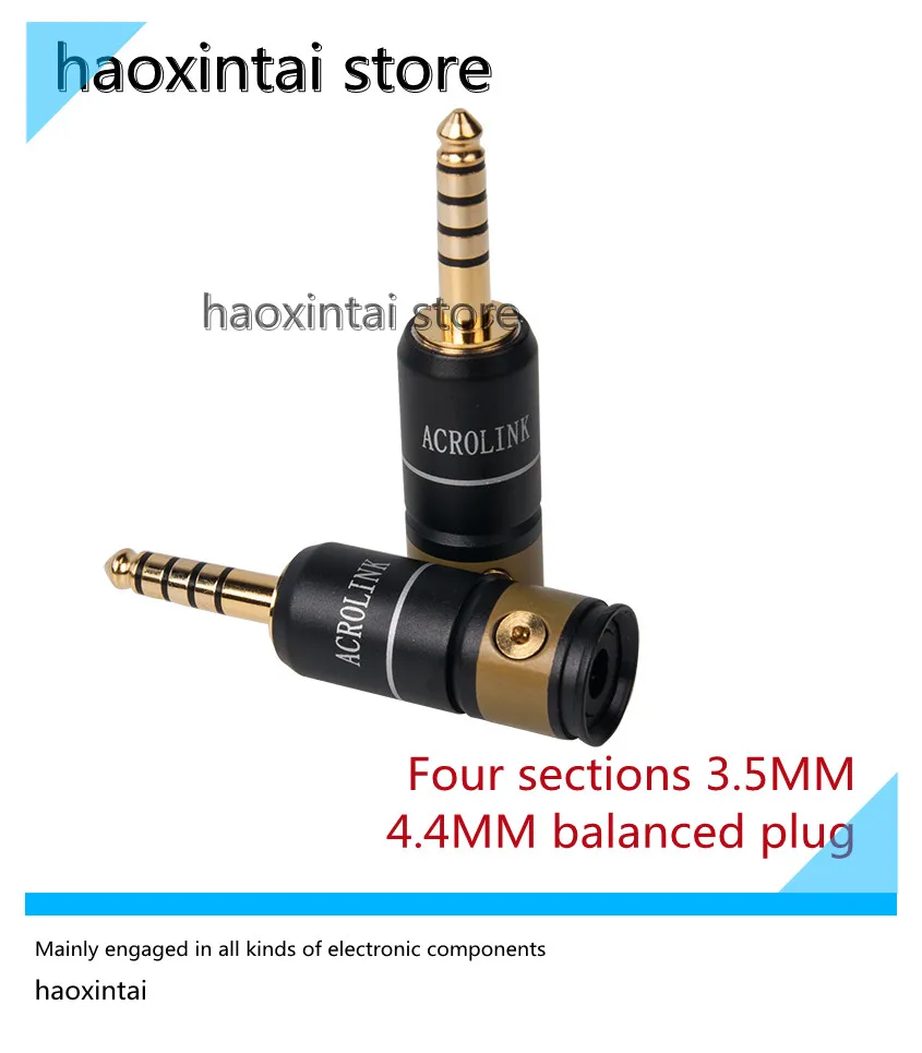 

Аксессуары для наушников ACROLINK, 4,4 мм, 4 секции, золотистый цвет, 1 шт.