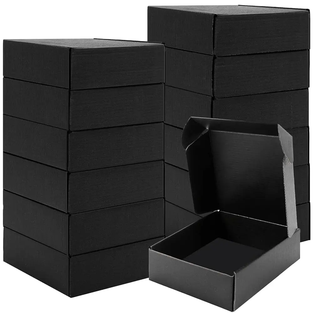 

Shipping Boxes,20 Pack Black Corrugated Cardboard Boxes,Recyclable Small Mailer Boxes for Packaging Small Business Shipping M