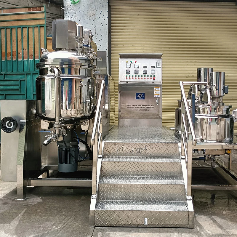 Vacuum Hair Shampoo/Mask/Color Liquid Emulsifying Tank Homogenizer Hair Conditioner Cosmetic Serum Mixing Machine