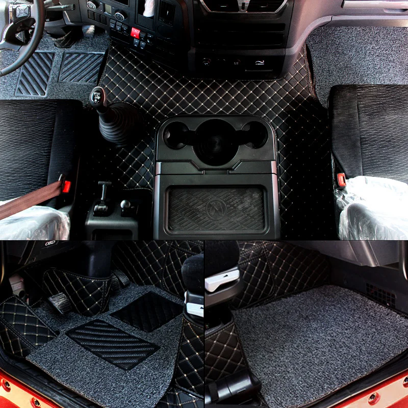 Foor Mats for Shacman X3000 Special Full Surround Foot Pad Cab Interior Leather Single Layer Decoration Supplies