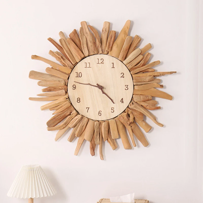 Creative Silent Wall Watch Design Minimalist Nordic Fashion Simple Aesthetic Clock Wall Wooden Vintage Horloge Home Decoration