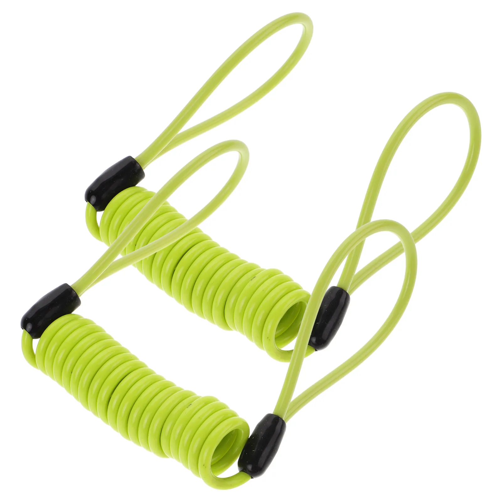 

2pcs Disc Brake Lock Cable Lightweight Wire Rope PVC Coiled Vibrant Heavy Duty Bike Security Motorcycle Scooter Spring Lock