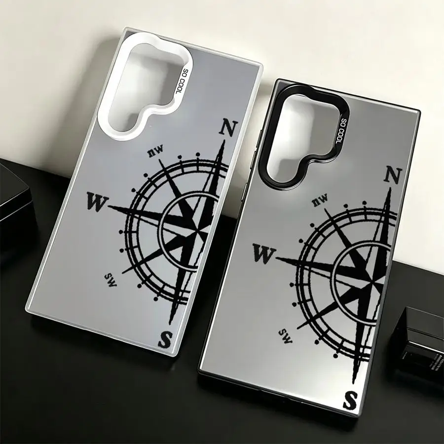 Multi Point Star Compass Art Phone Cover Case for Samsung Galaxy S26 S23 Ultra S25 Edge S23 S22 S20 Plus S21 S24 FE Note 20