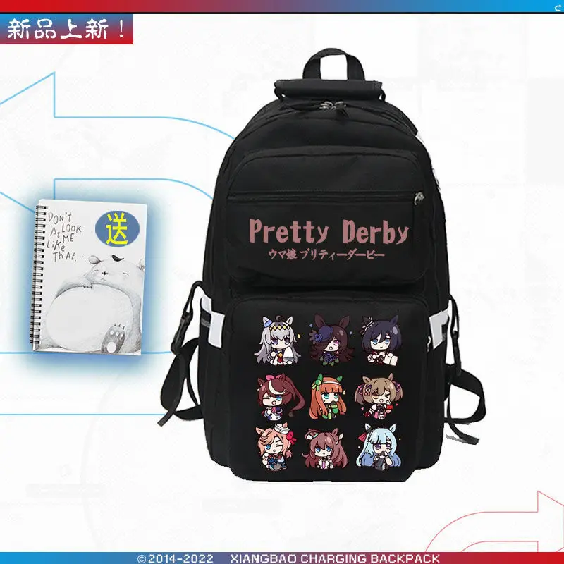 Jockey Girl Anime Tokai Emperor Oguri Hat Mi Bath Peripheral Cartoon Print Large Capacity Backpack YJ Anime