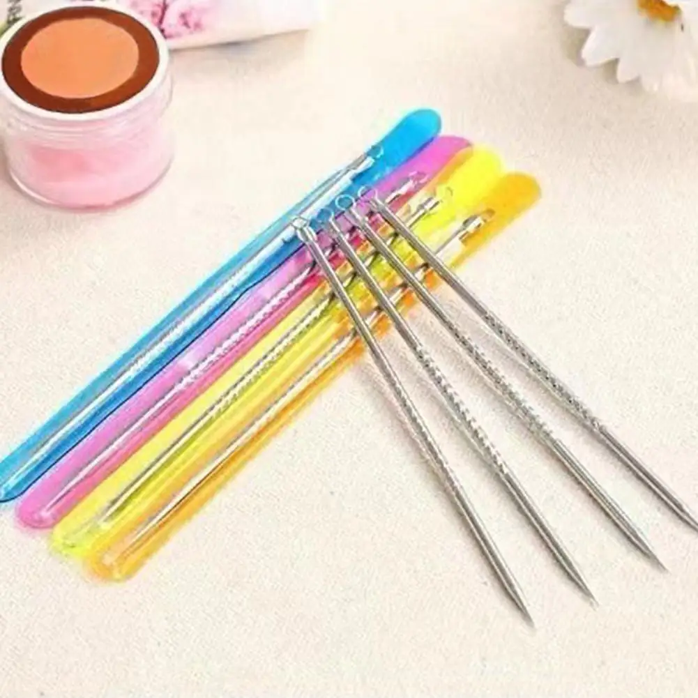 Acciaio inossidabile Rimozione punti neri Brufolo Acne Aghi Strumenti per la cura del viso Colori casuali Bellezza De-Closure Acne Needle Tool