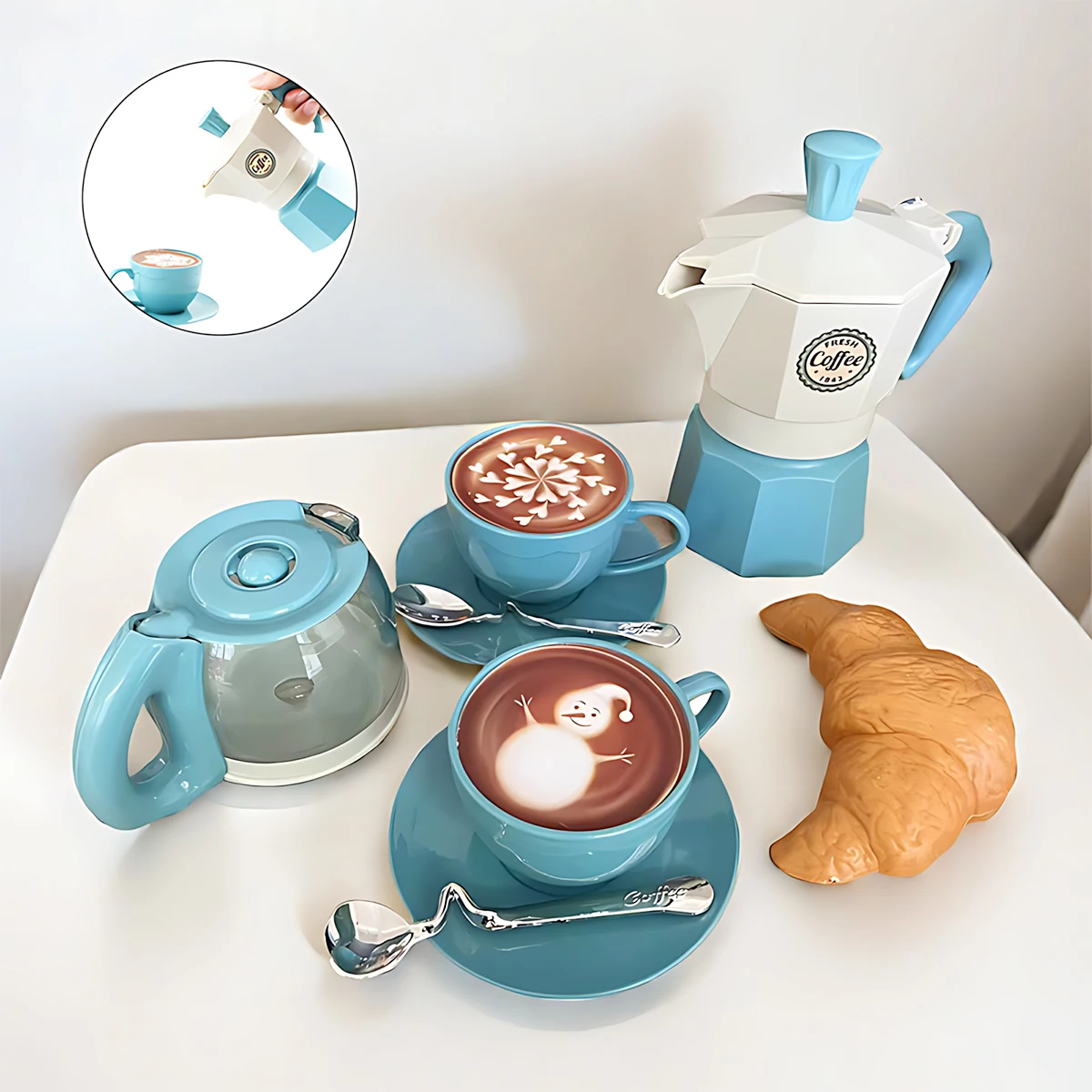 4/11PCs retend Play Simulation Coffee Set Tableware Play House/outdoorKitchen DlY Afternoon Tea Game Toy For children Kids Gift