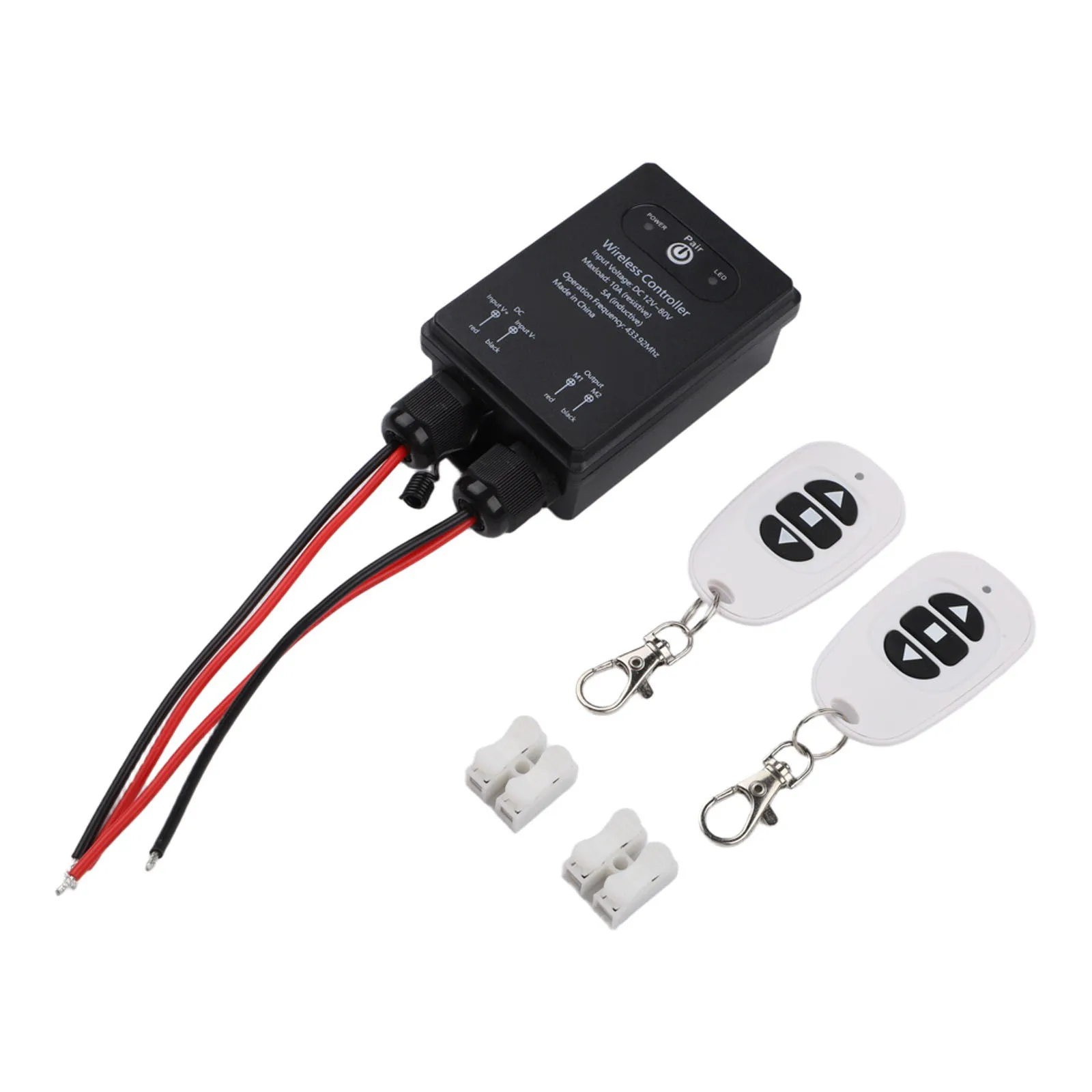 DC12V 30A Wireless Remote Control Switch IP65 Waterproof Relay For Water Motor Garage Door Solar Light Industrial Use