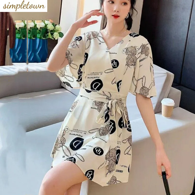 2024 Spring/Summer Korean Fashion Women\'s Skirt Large Chiffon Dress Slimming Top Shorts Two Piece Set