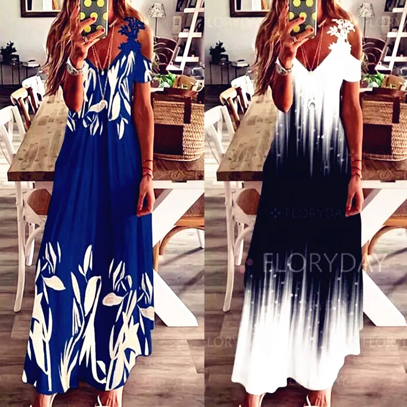 

Женское вязаное крючком платье, свободное винтажное платье макси на бретельках с оборками, большие летние кружевные Элегантные Вечерние Платья 5XL