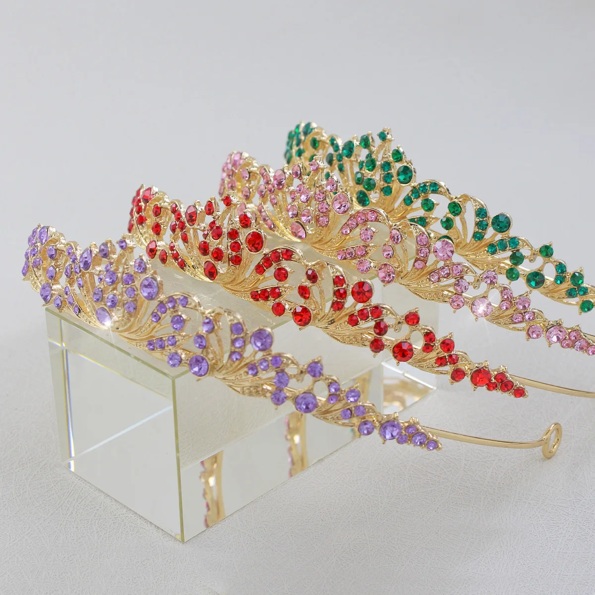 Fashion Silver Gold Color Crystal Rhinestone Tiaras And Crowns For Bride Women Wedding Hair Accessories Princess Diadems