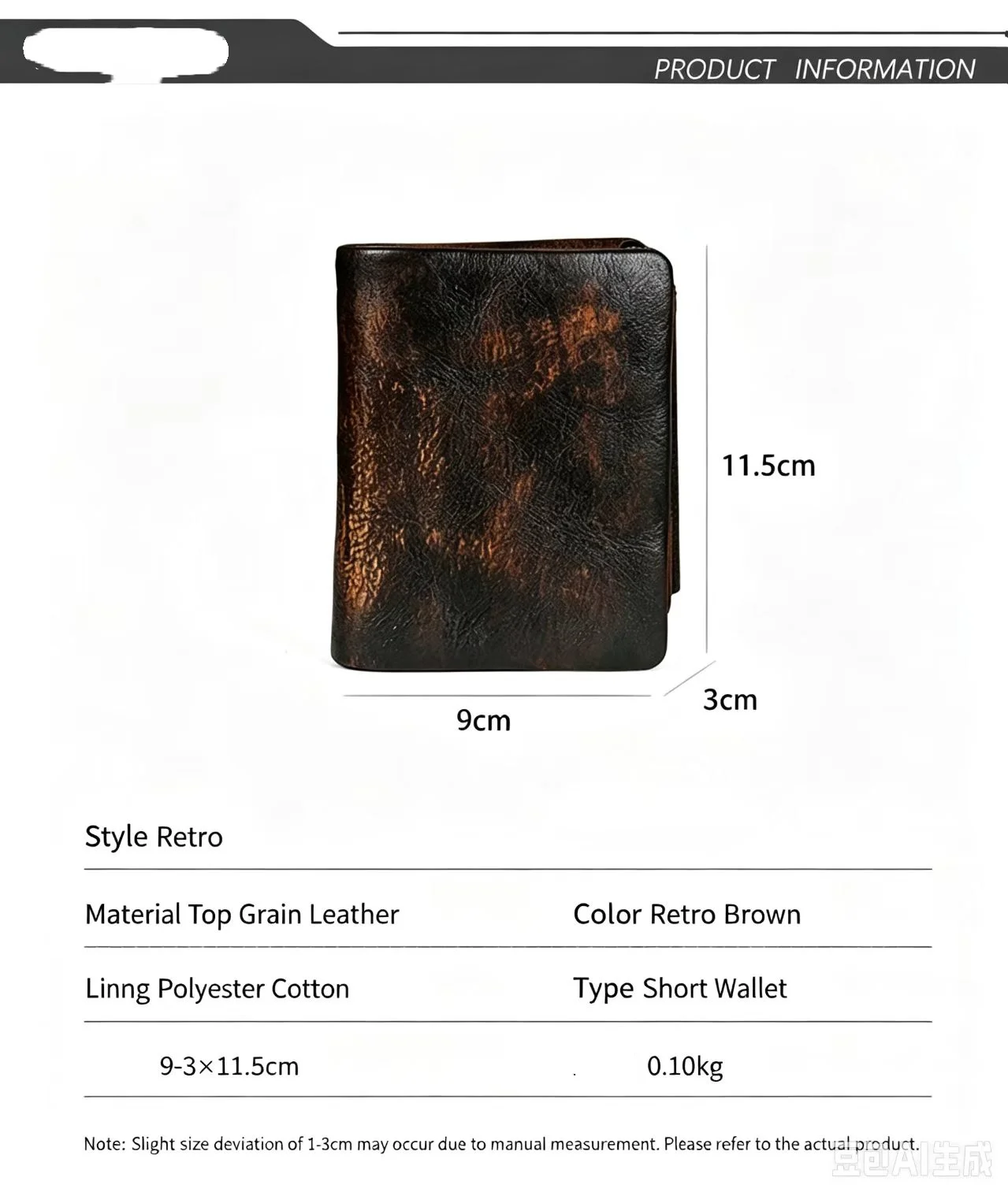 LION VERA Men's Genuine Leather Wallet Vintage Coffee Color Zero Wallet Large Capacity Multi Card Anti theft Brushing Wallet