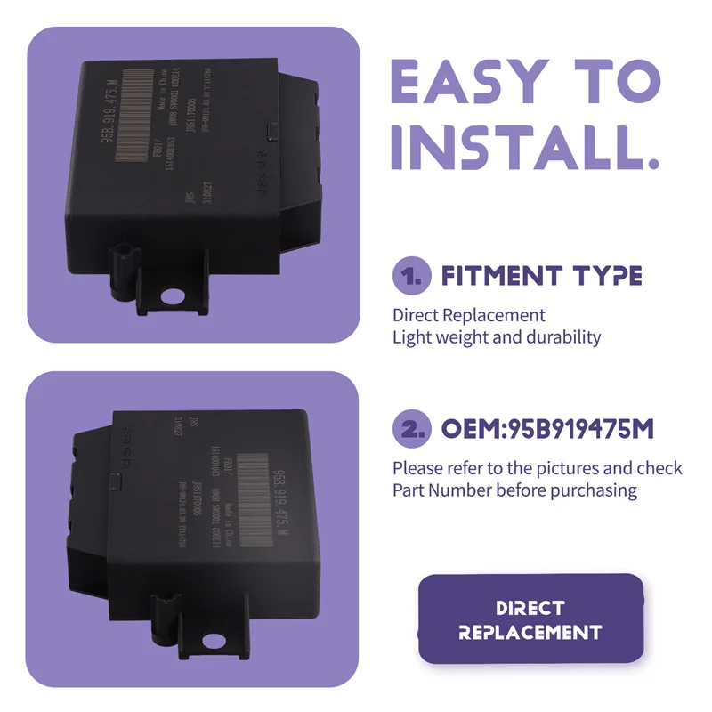 B05B-For Cayman 718 Boxster 17- 19 عكس PDC وقوف السيارات مساعدة وحدة التحكم عن بعد 95B919475M جديد 95B 919 475M