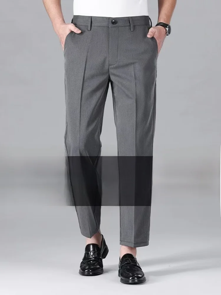 

Loose Men's plus Size Summer Straight Leg Casual Pants Korean Sle Big Size 200 Pou Men's Pants Comfortable Loose Fit