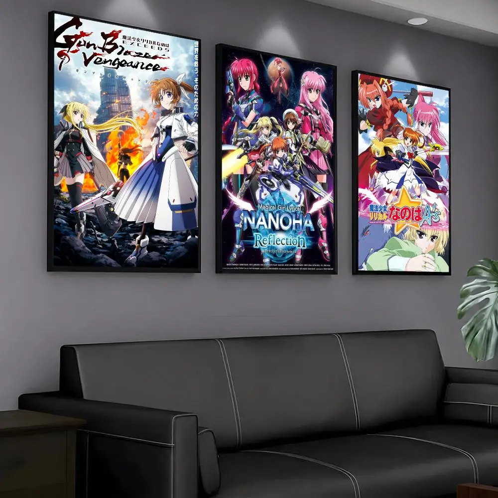 anime M-Magical Girl Lyrical Nanoha-A Painting Calligraphy Artwork for Home Bedroom Office Wall Decoration Gift
